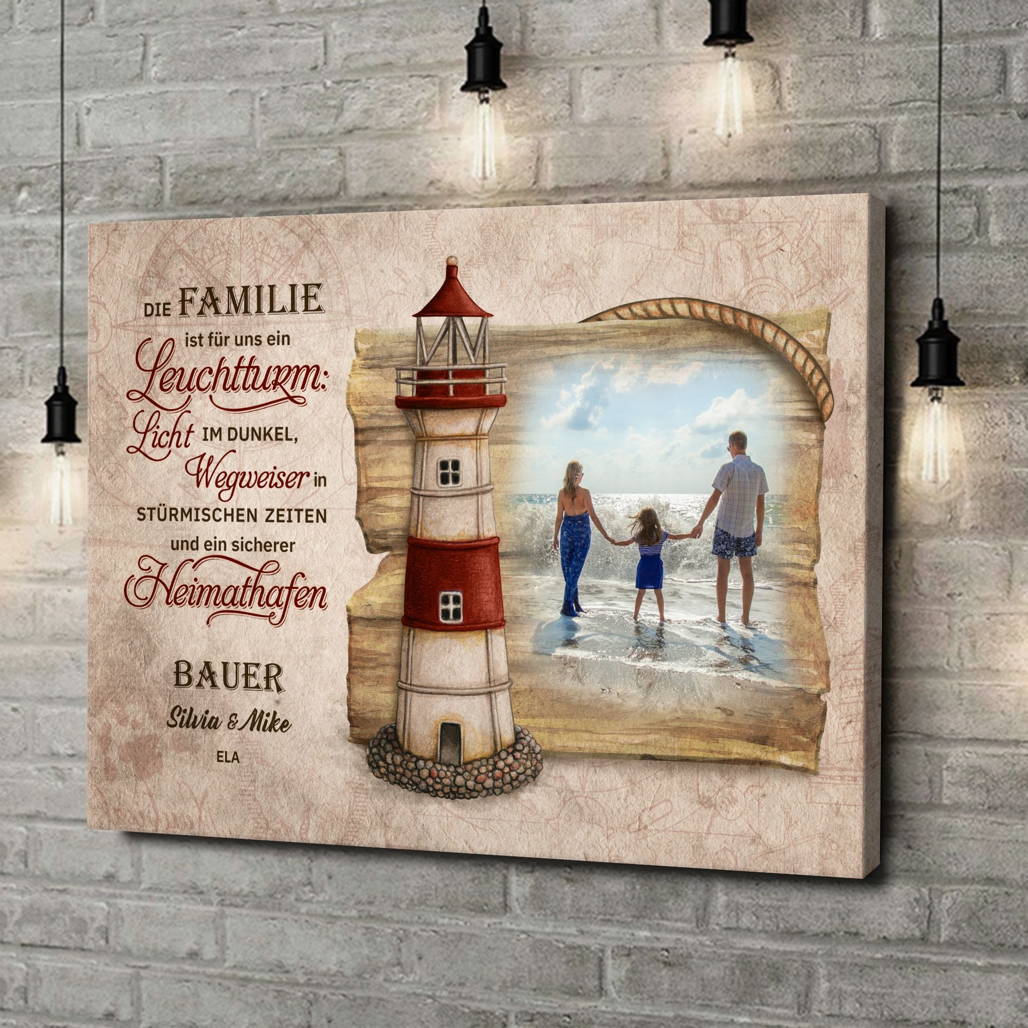 Liebesleinwand als Geschenk Sicherer Hafen