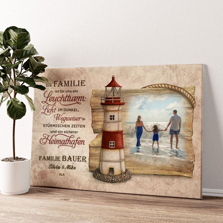 Leinwandbild personalisiert Sicherer Hafen