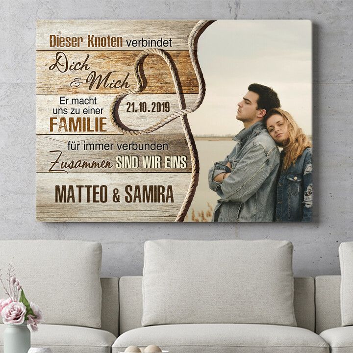 Personalisiertes Wandbild Zusammen sind wir eins