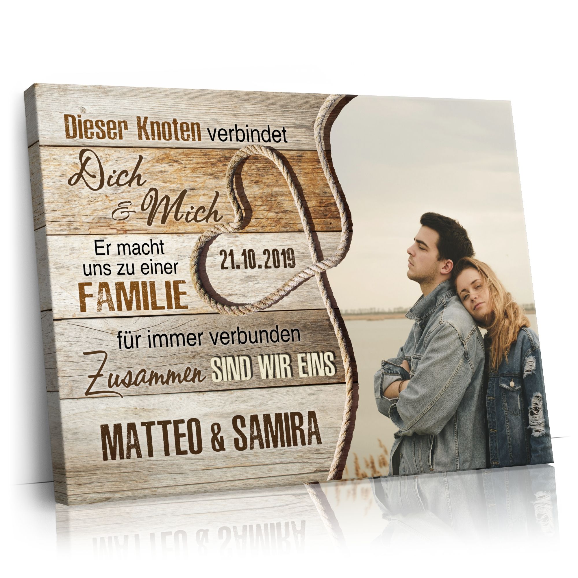 Personalisierbares Geschenk Zusammen sind wir eins