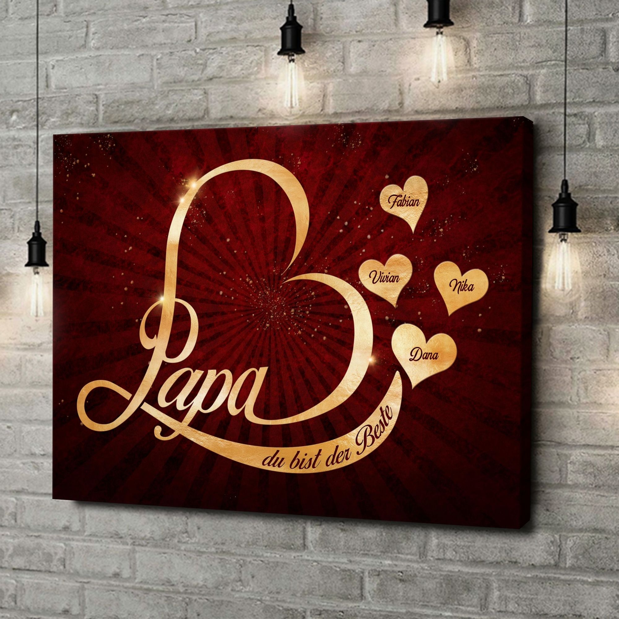 Liebesleinwand als Geschenk Liebe für Papa
