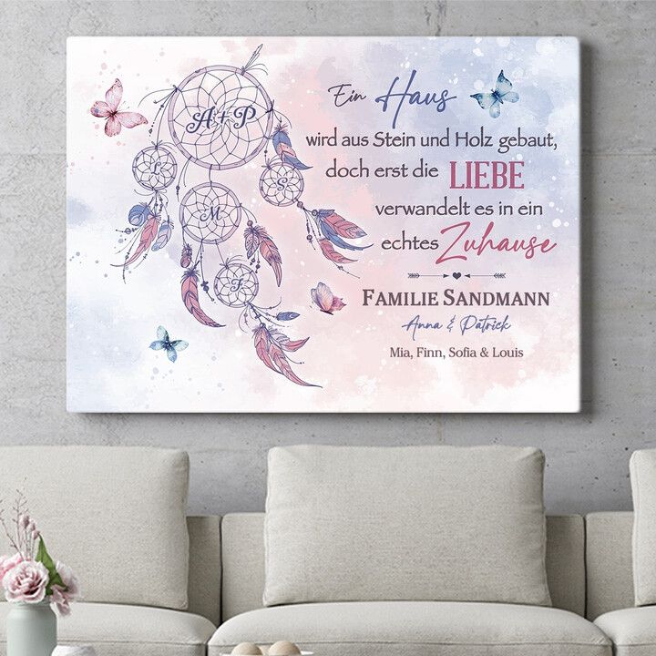 Personalisiertes Wandbild Traumfamilie