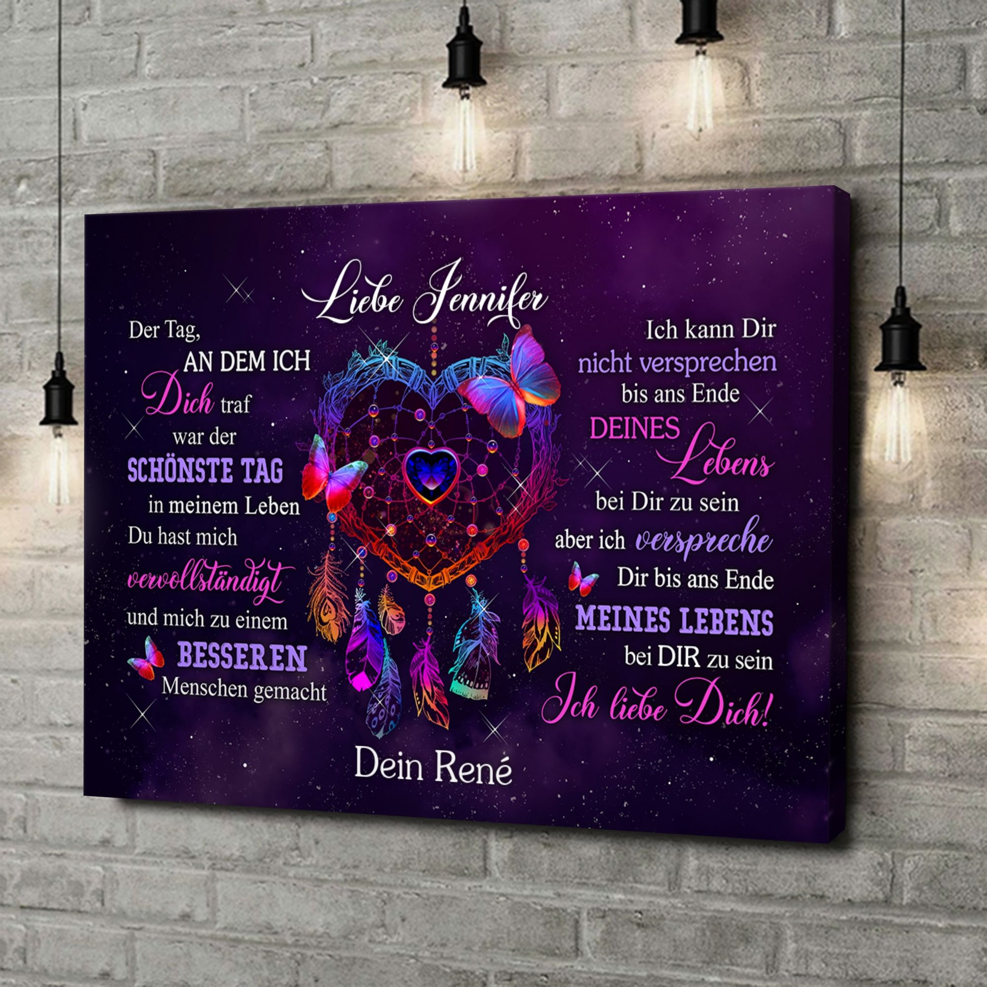 Liebesleinwand als Geschenk Der schönste Tag