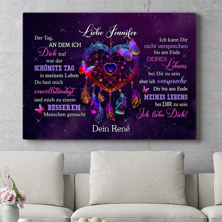 Personalisiertes Wandbild Der schönste Tag