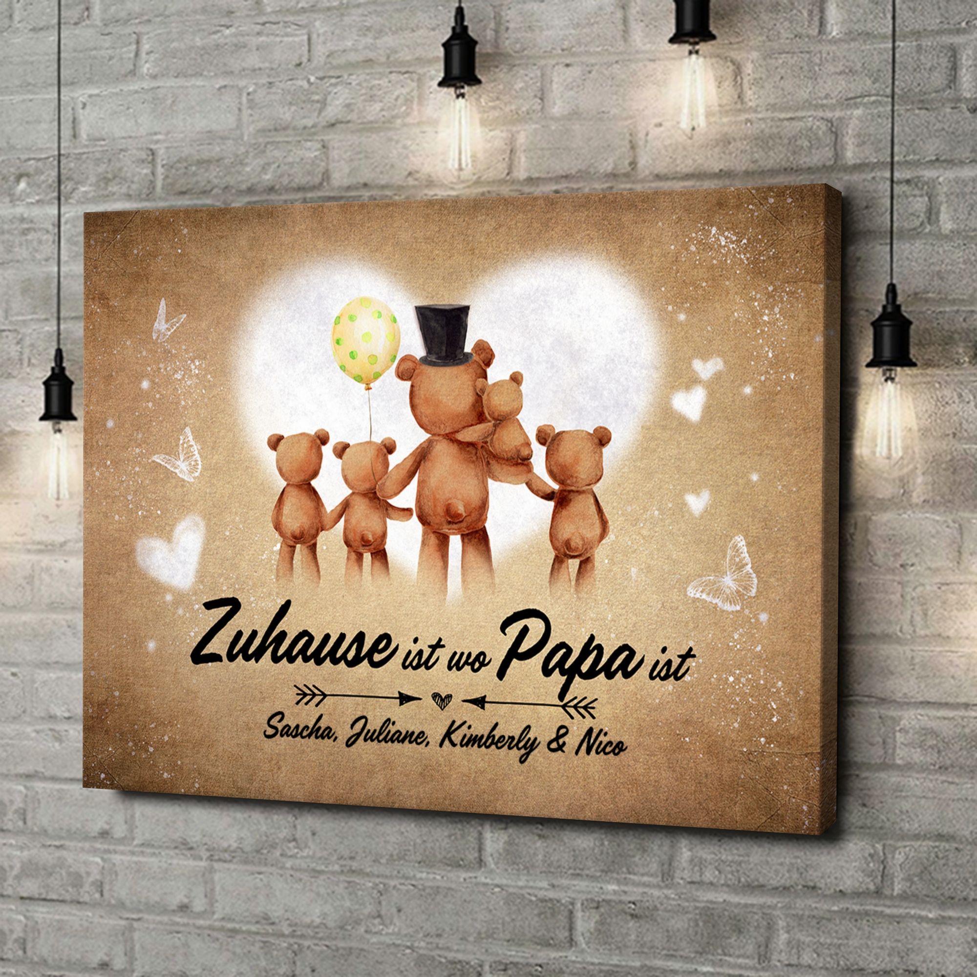 Liebesleinwand als Geschenk Teddypapa