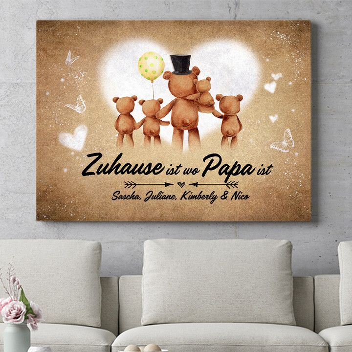 Personalisiertes Wandbild Teddypapa