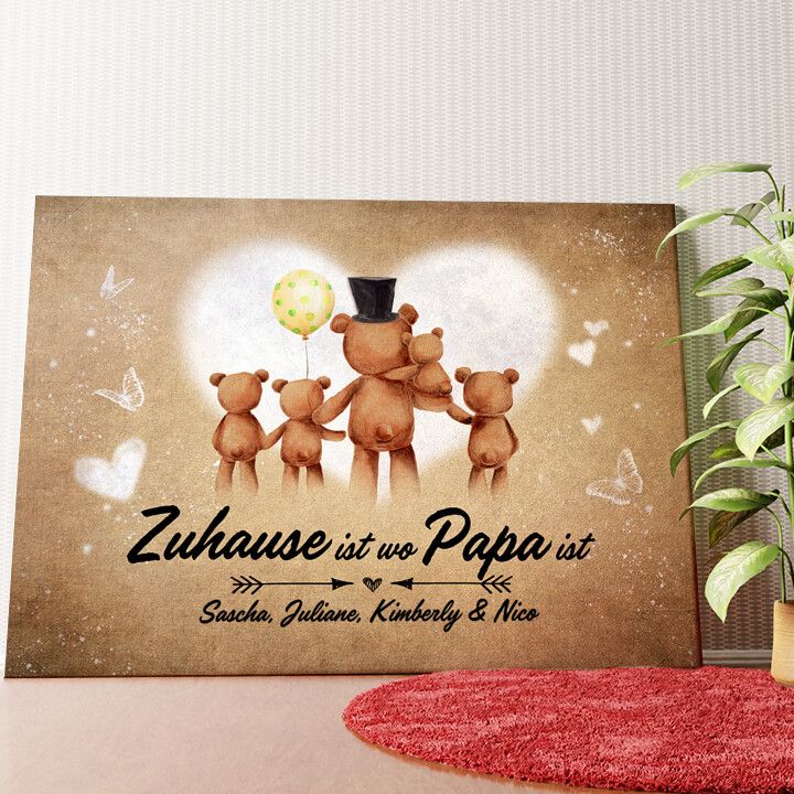 Teddypapa Wandbild personalisiert