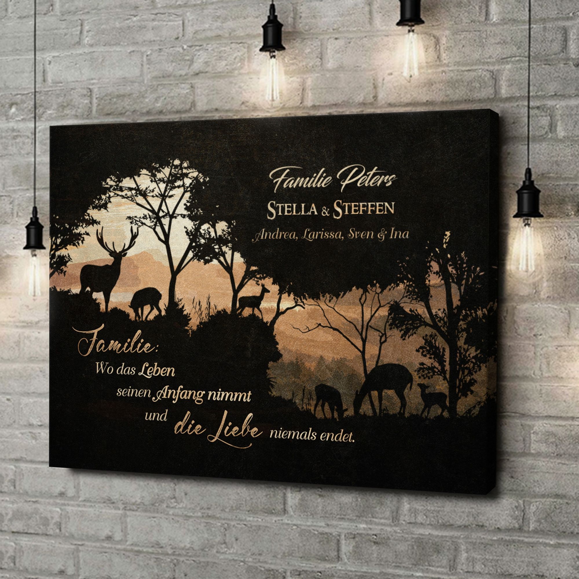 Liebesleinwand als Geschenk Im Schoß der Familie