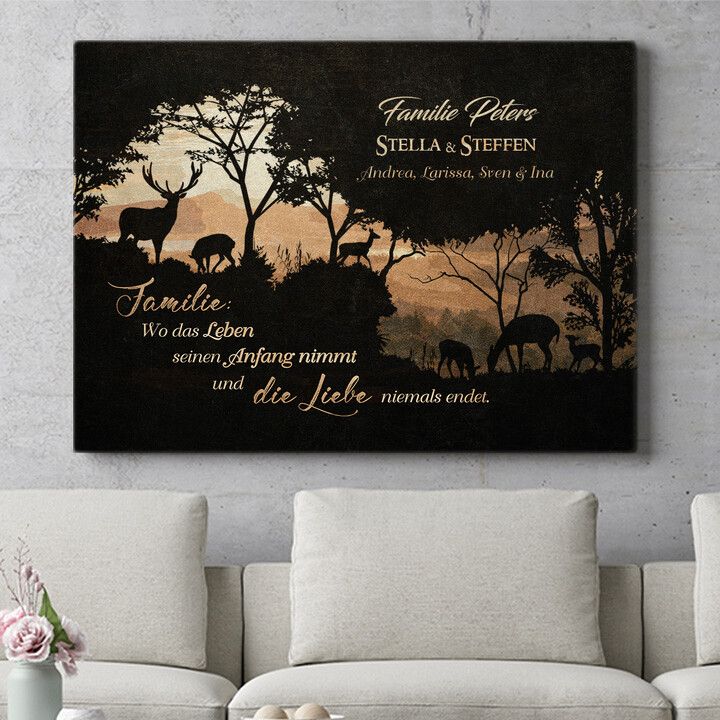 Personalisiertes Wandbild Im Schoß der Familie