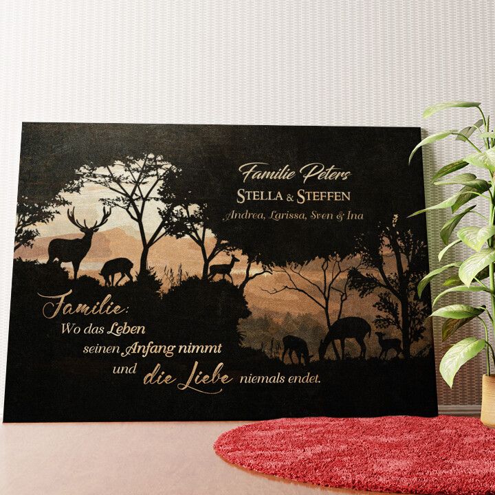 Im Schoß der Familie Wandbild personalisiert