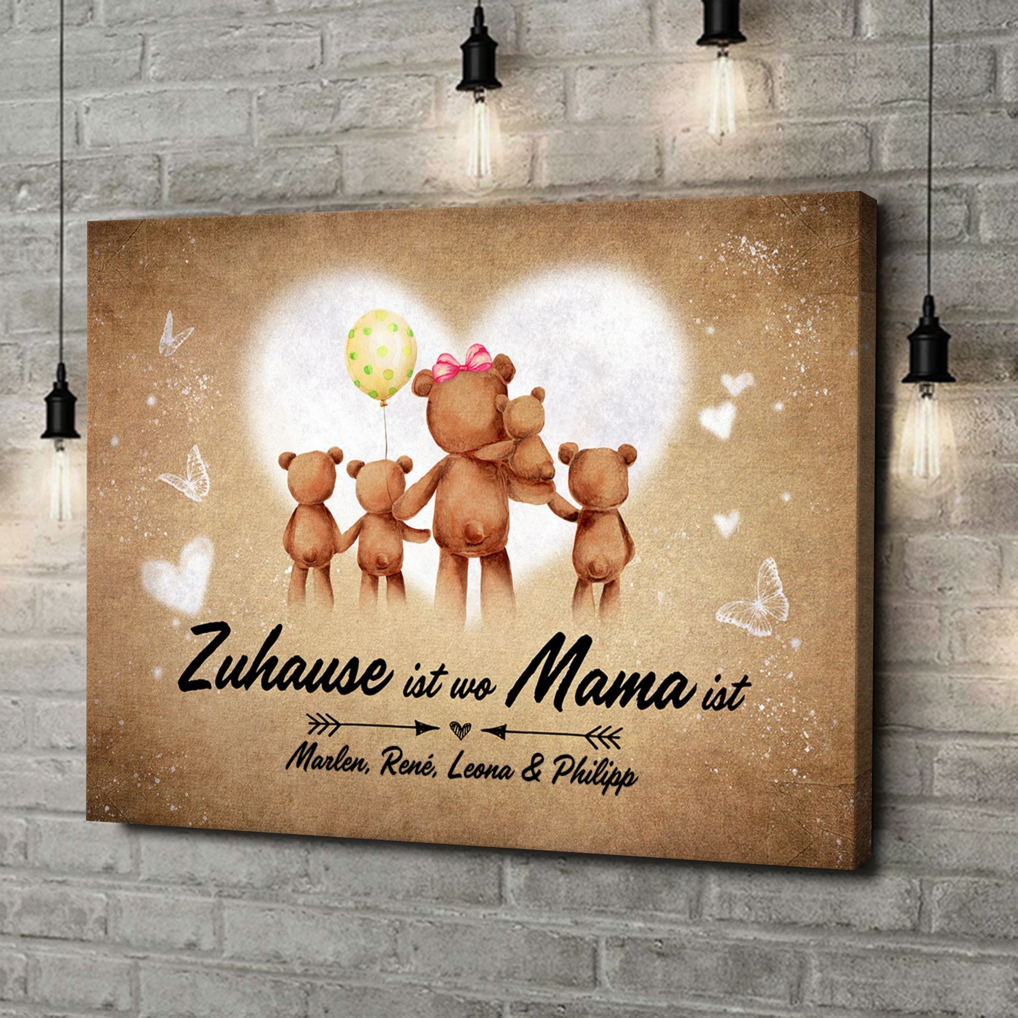 Liebesleinwand als Geschenk Teddymama