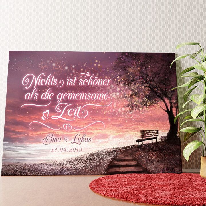 Romantischer Ausblick Wandbild personalisiert