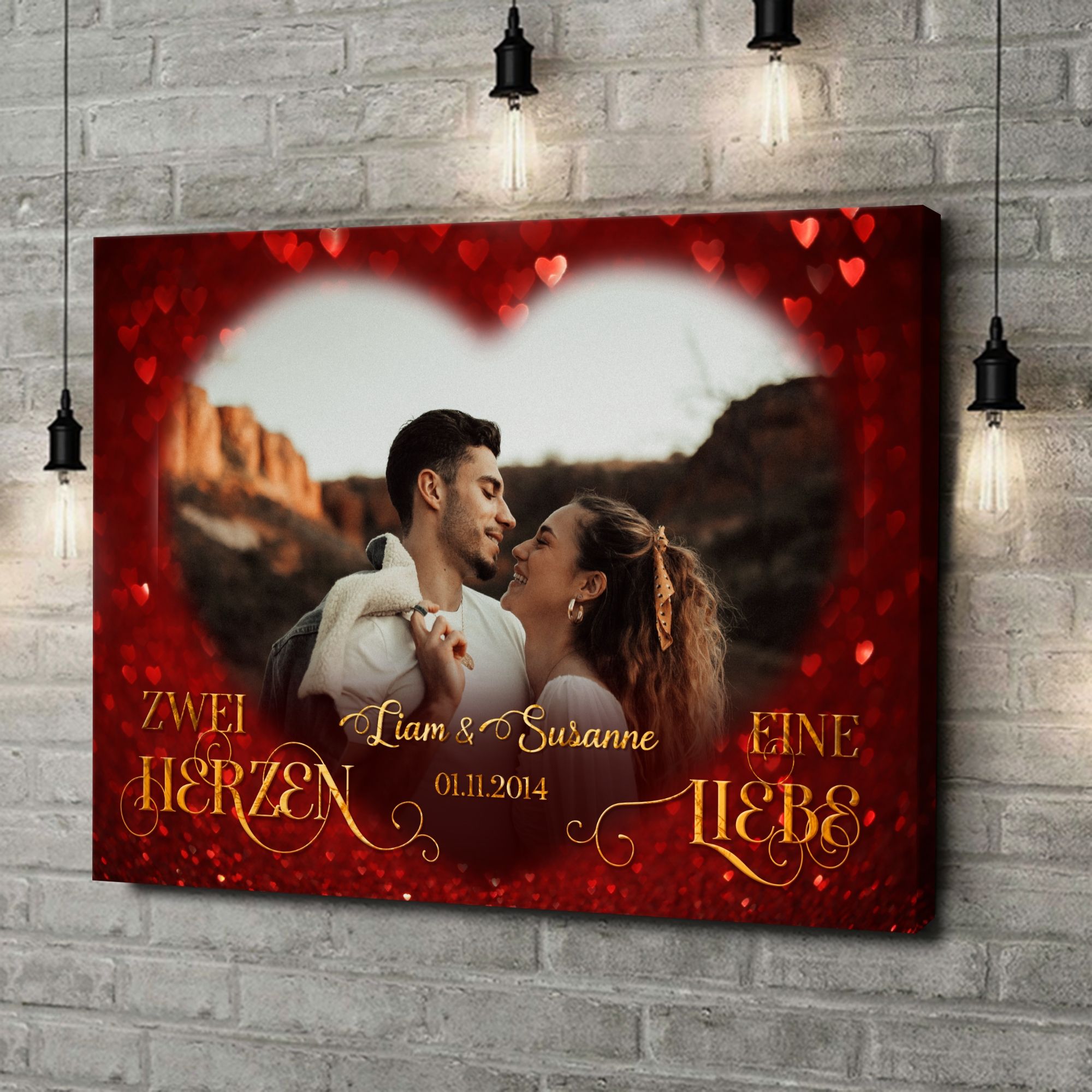Liebesleinwand als Geschenk Unsere große Liebe