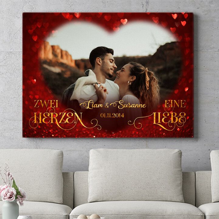 Personalisiertes Wandbild Unsere große Liebe