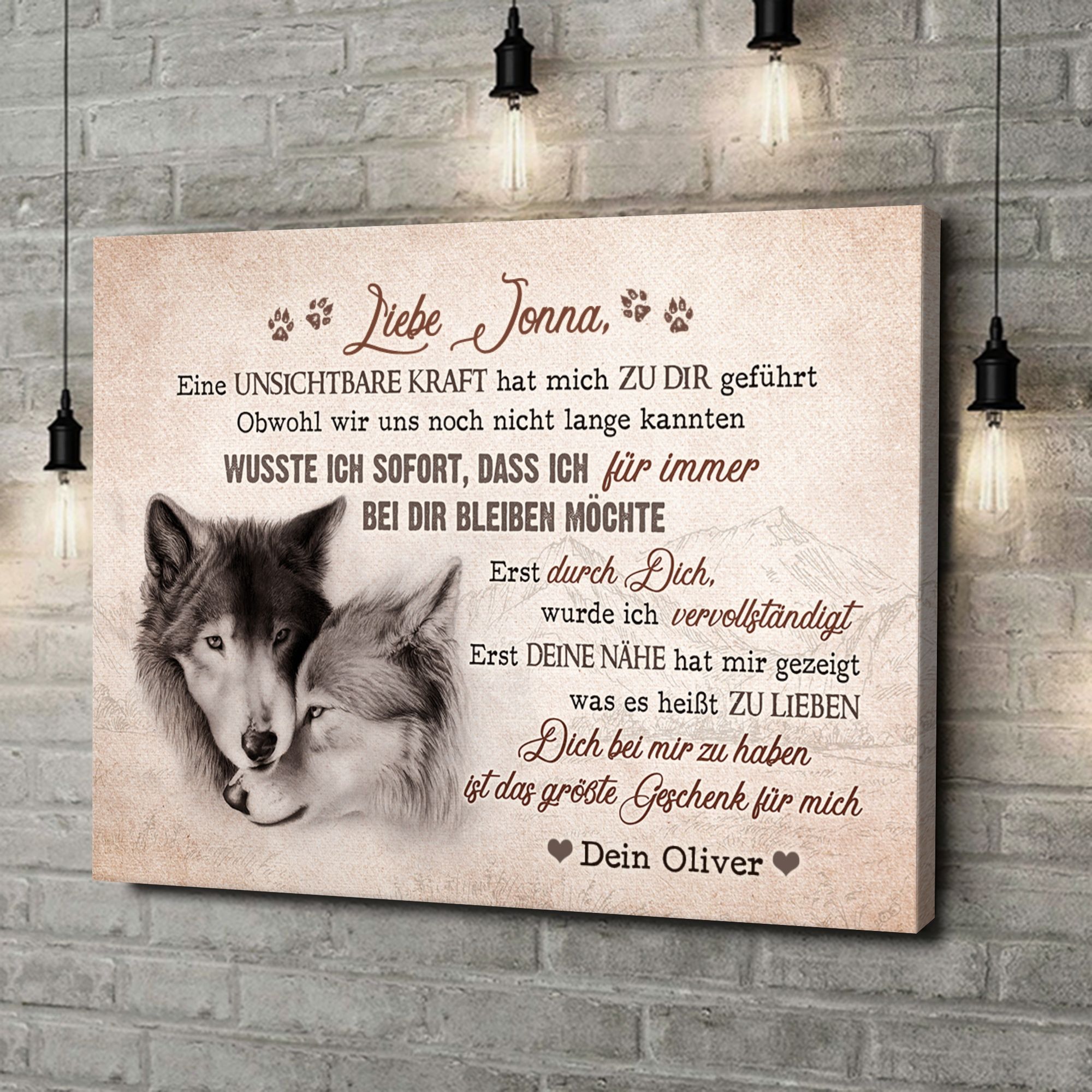 Liebesleinwand als Geschenk Unsichtbare Kraft