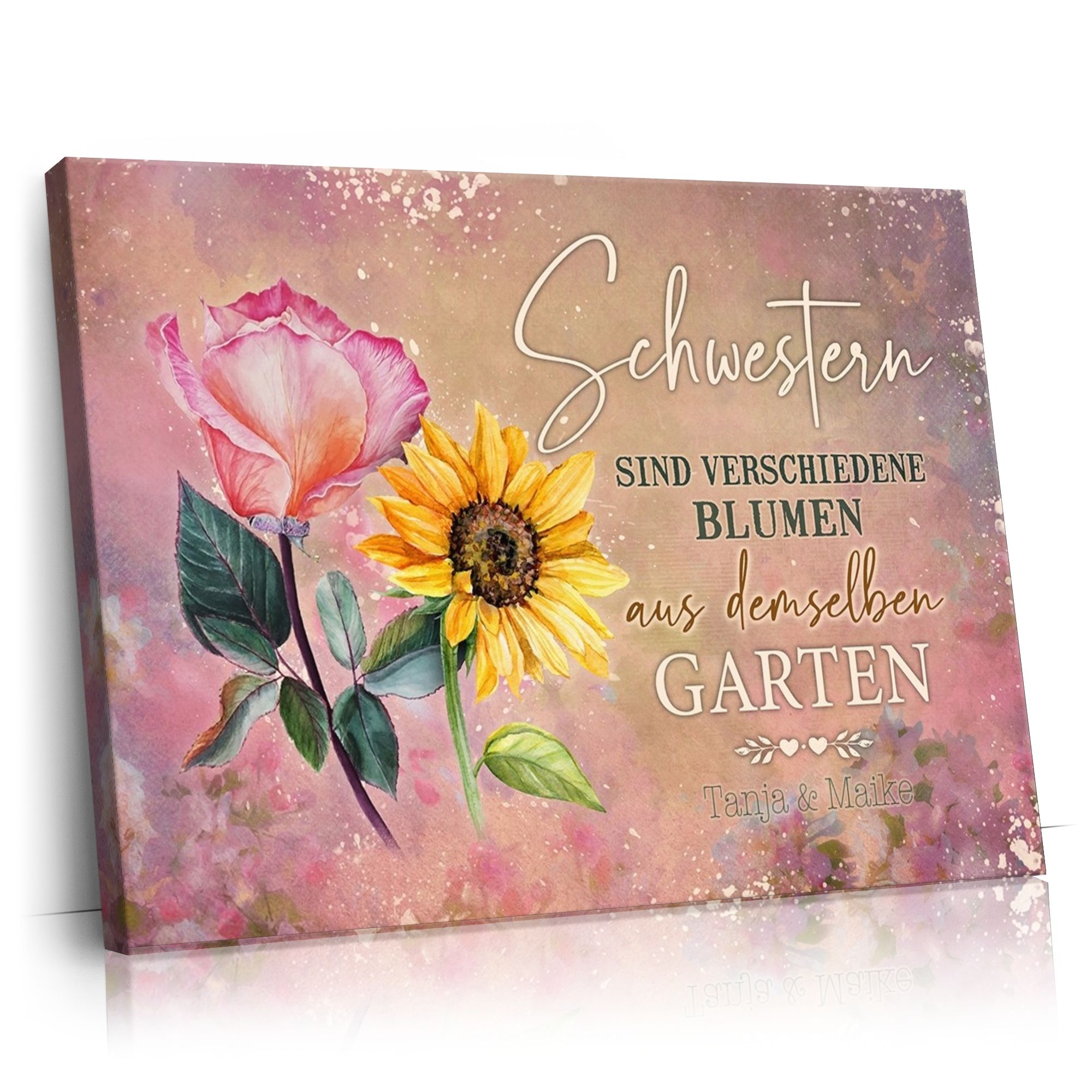 Personalisierbares Geschenk Blumenschwestern