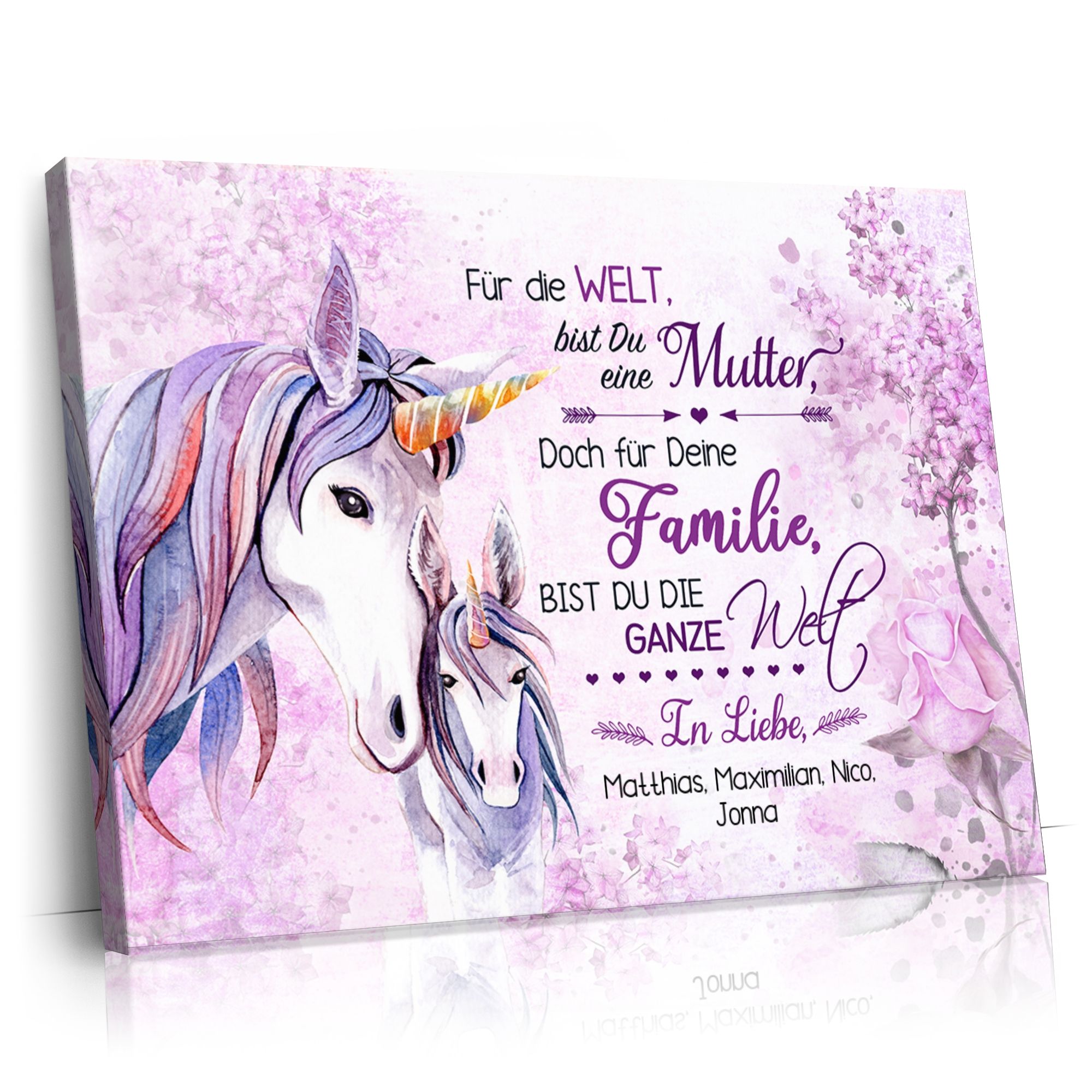 Personalisierbares Geschenk Einhornmutter
