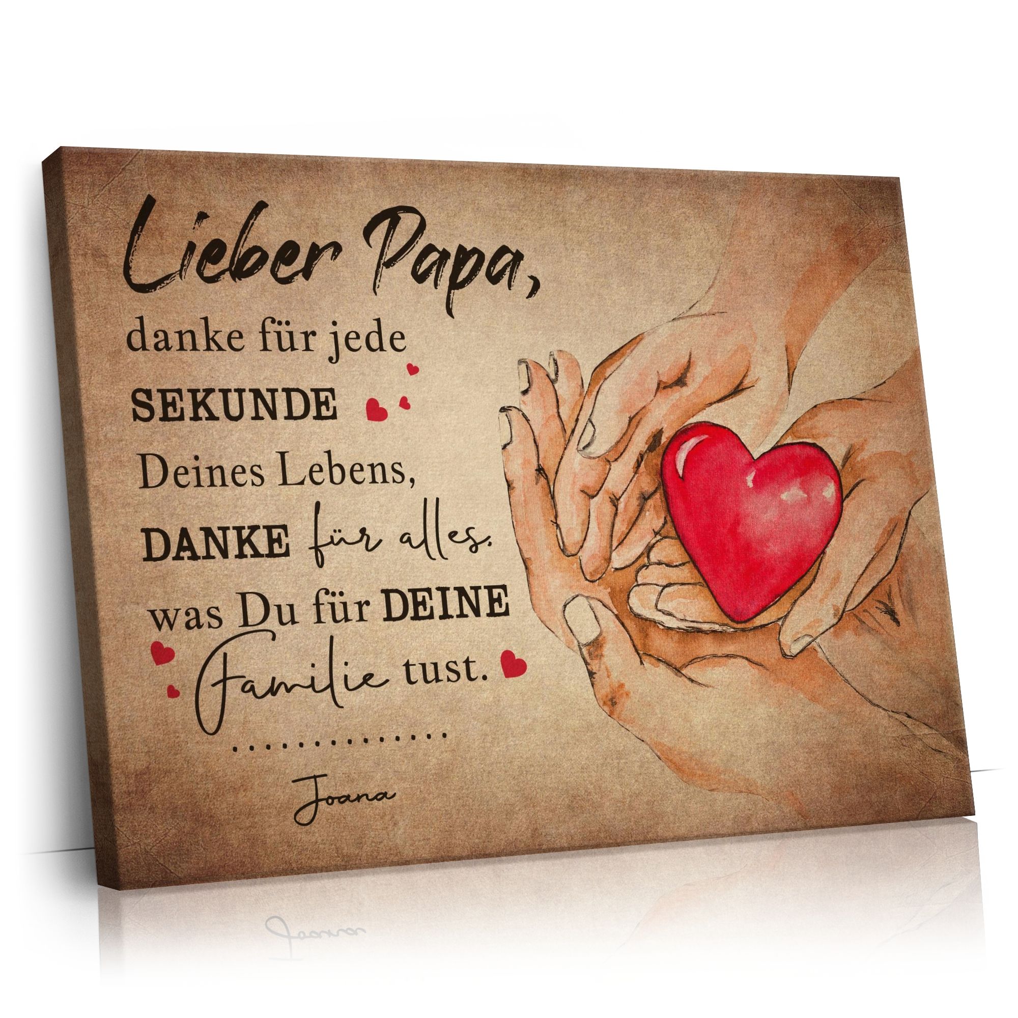 Personalisierbares Geschenk Ein Herz für Papa