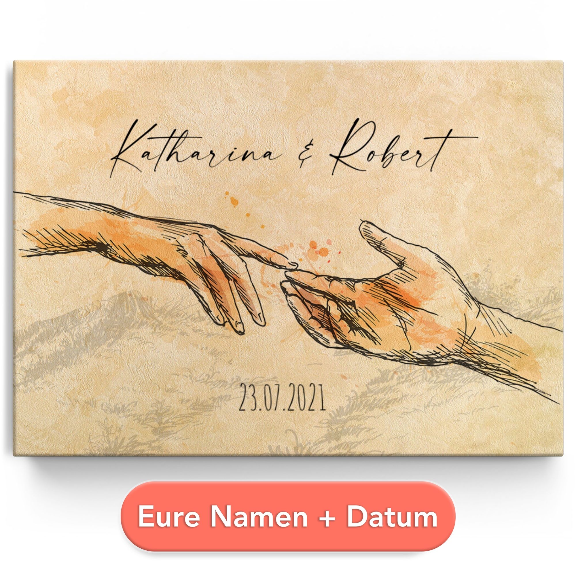 Personalisiertes Leinwandbild Gemeinsamer Weg