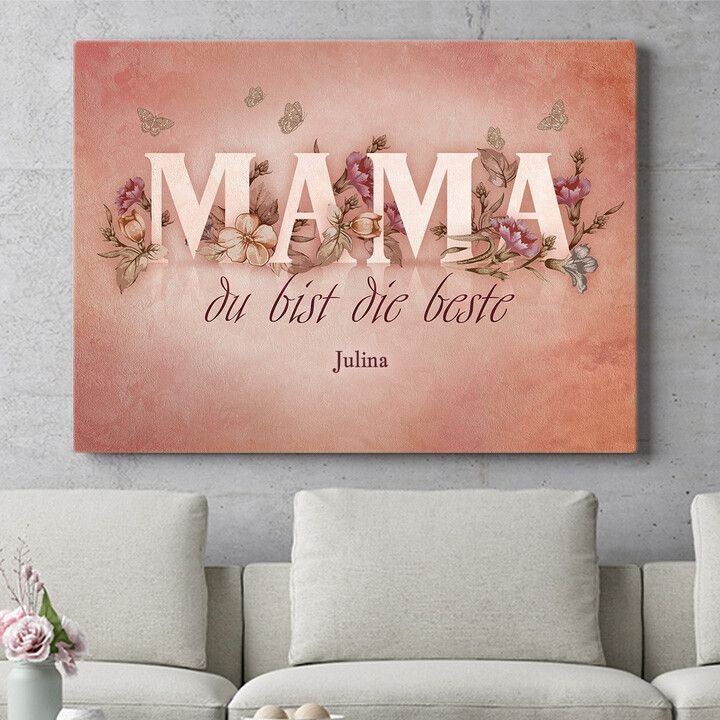 Personalisiertes Wandbild Du bist die Beste