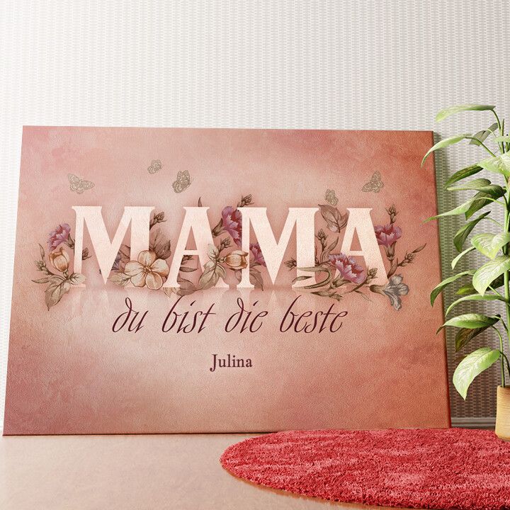 Du bist die Beste Wandbild personalisiert