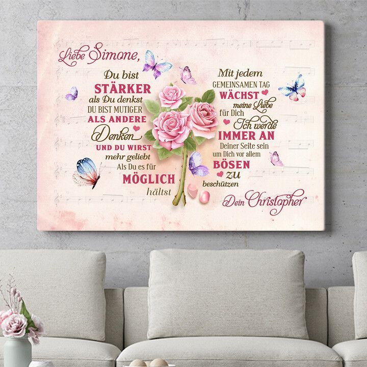 Personalisiertes Wandbild Romantisches Herz