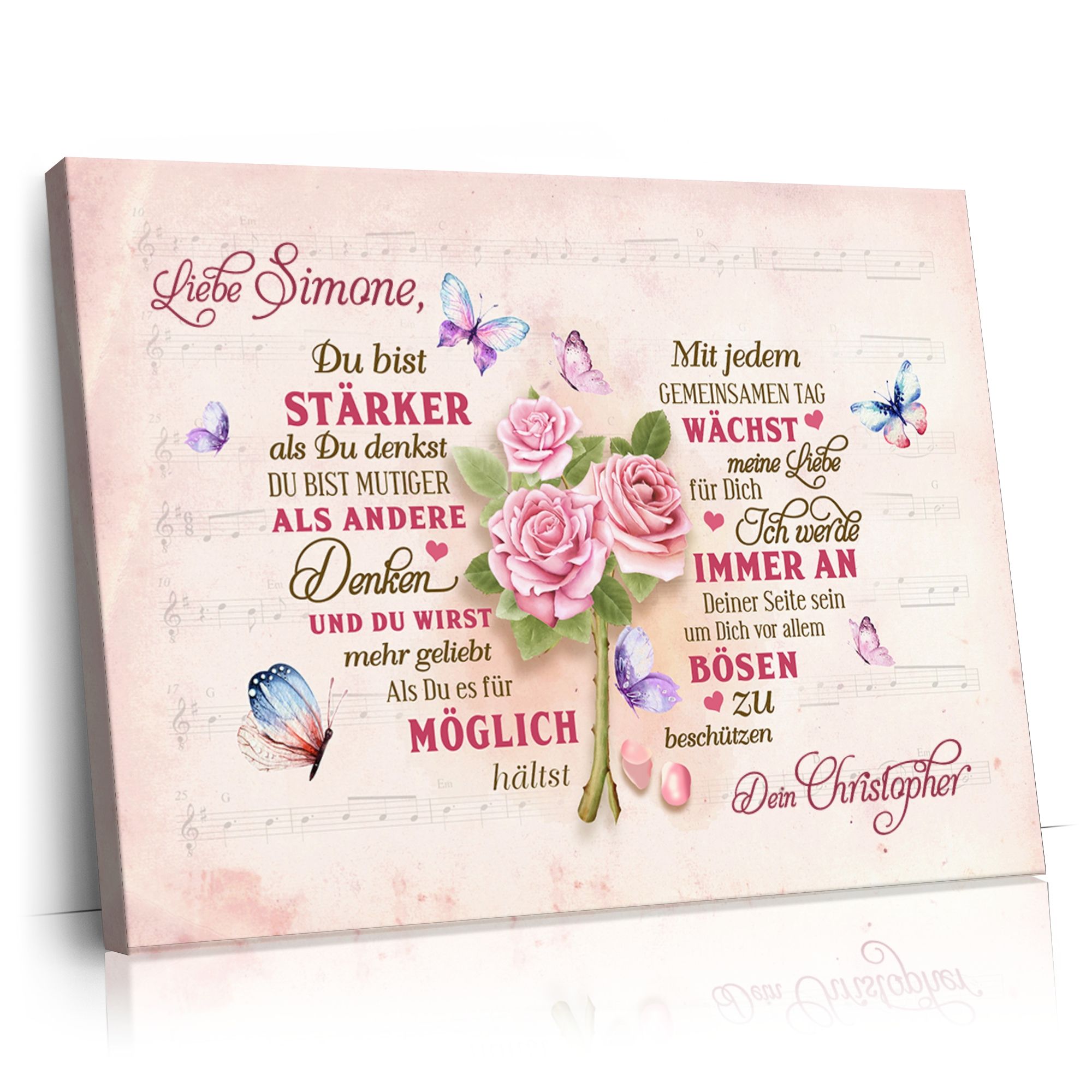 Personalisierbares Geschenk Romantisches Herz