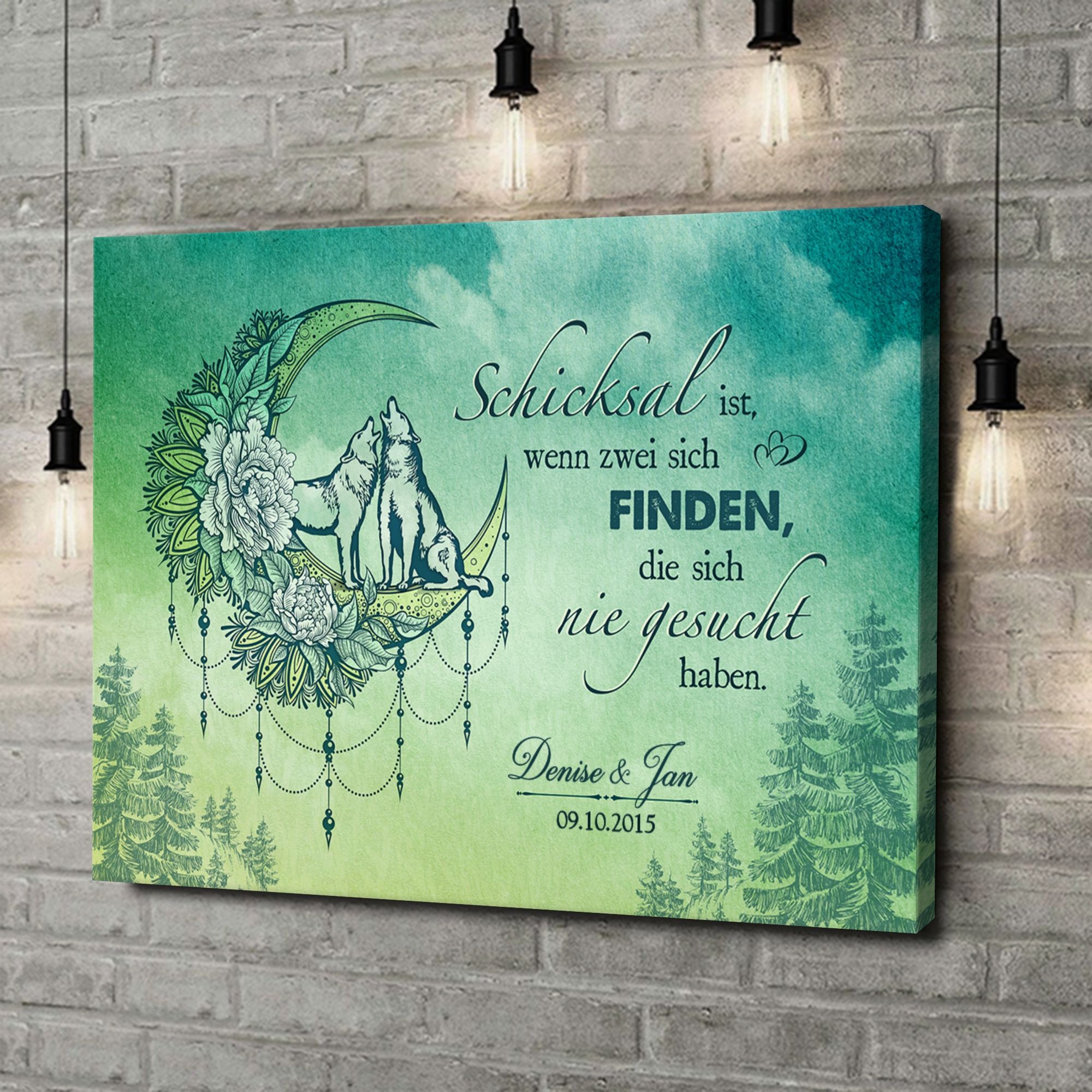 Liebesleinwand als Geschenk Wenn zwei sich finden