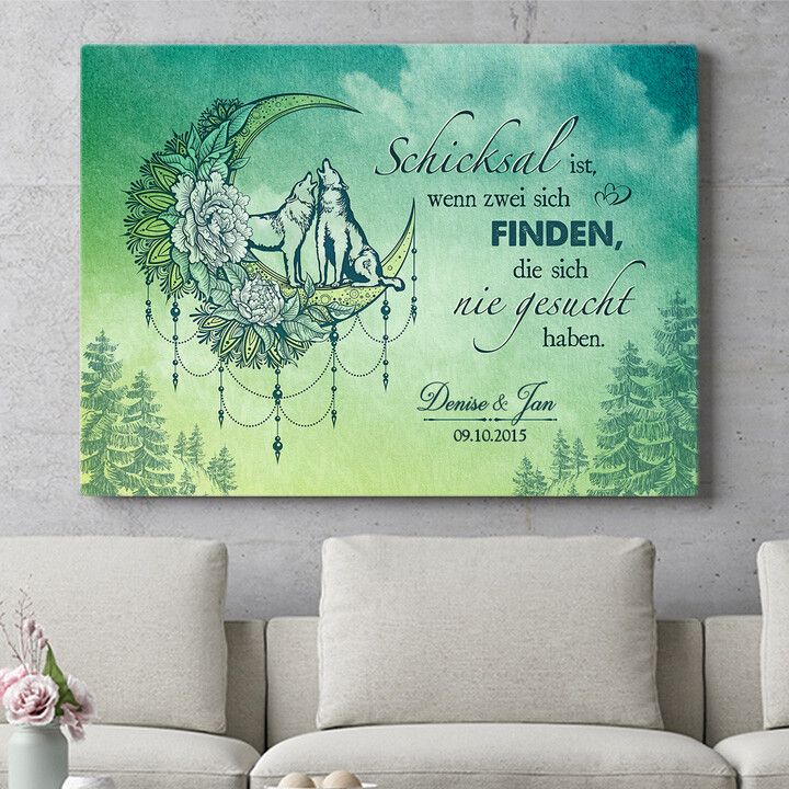 Personalisiertes Wandbild Wenn zwei sich finden