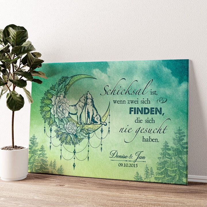Leinwandbild personalisiert Wenn zwei sich finden
