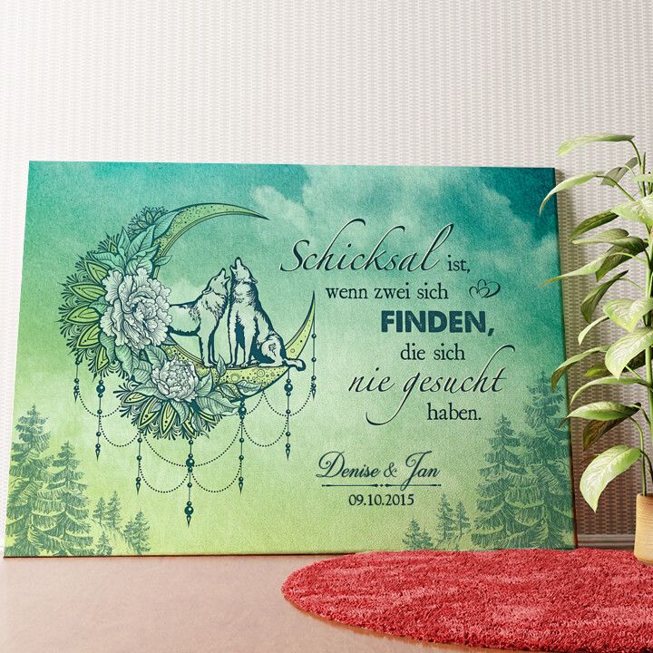 Wenn zwei sich finden Wandbild personalisiert