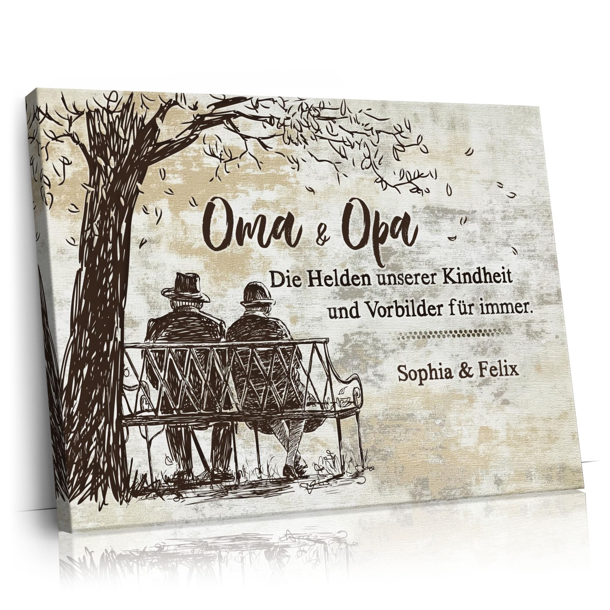 Personalisierbares Geschenk Großeltern sind Helden