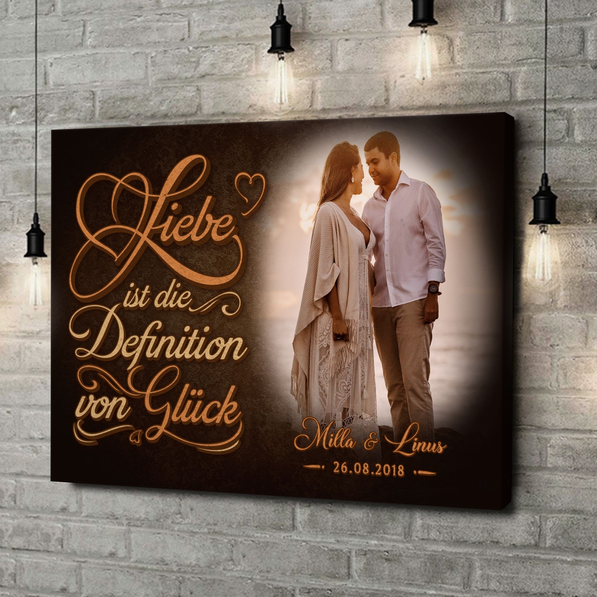Liebesleinwand als Geschenk Liebe & Glück