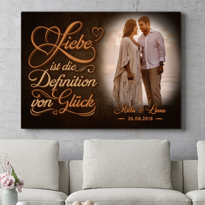 Personalisiertes Wandbild Liebe & Glück