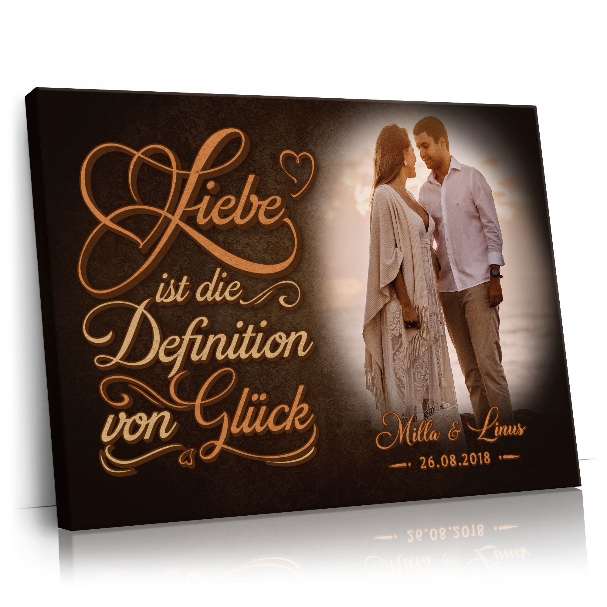 Personalisierbares Geschenk Liebe & Glück