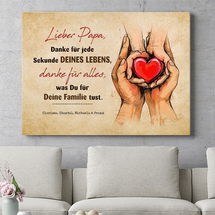 Personalisiertes Wandbild Jede Sekunde des Lebens