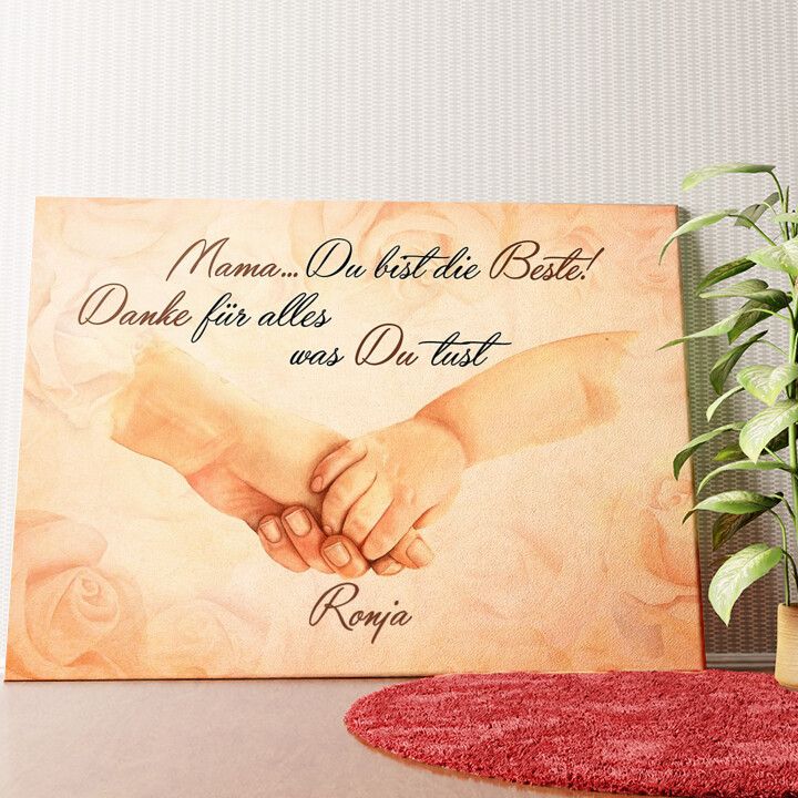 Mamas Hand Wandbild personalisiert