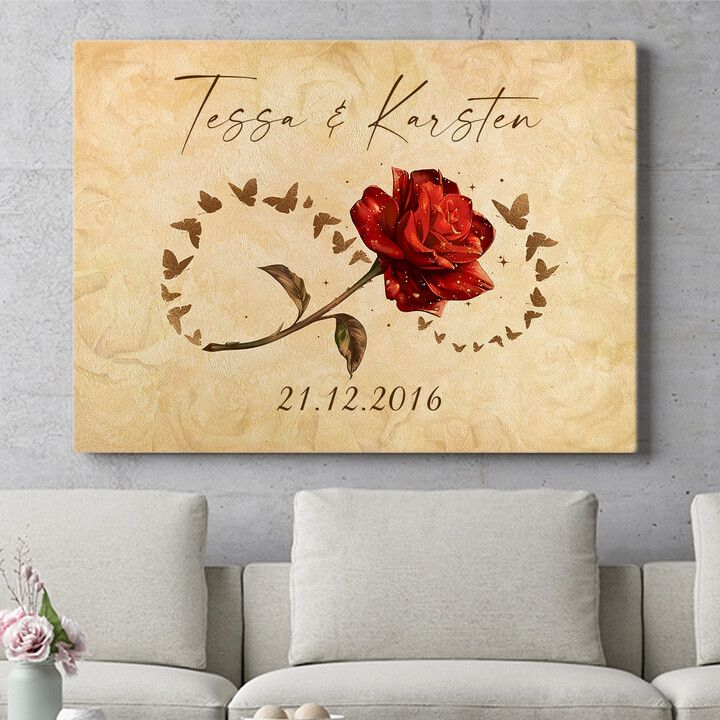 Personalisiertes Wandbild Du und ich für immer