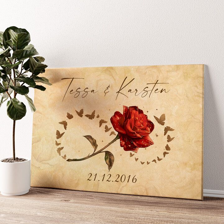 Leinwandbild personalisiert Du und ich für immer