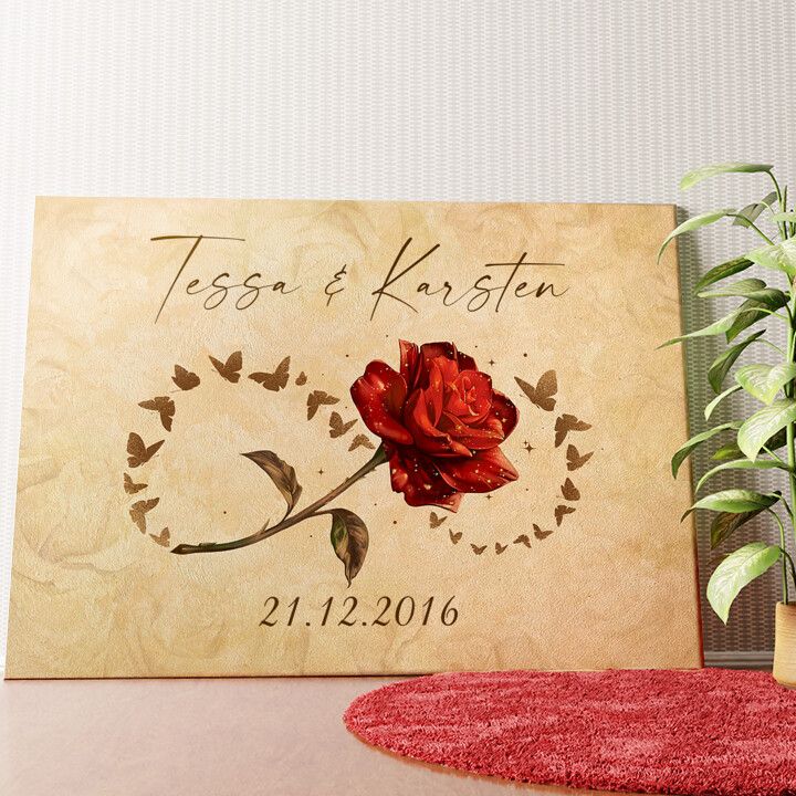 Du und ich für immer Wandbild personalisiert