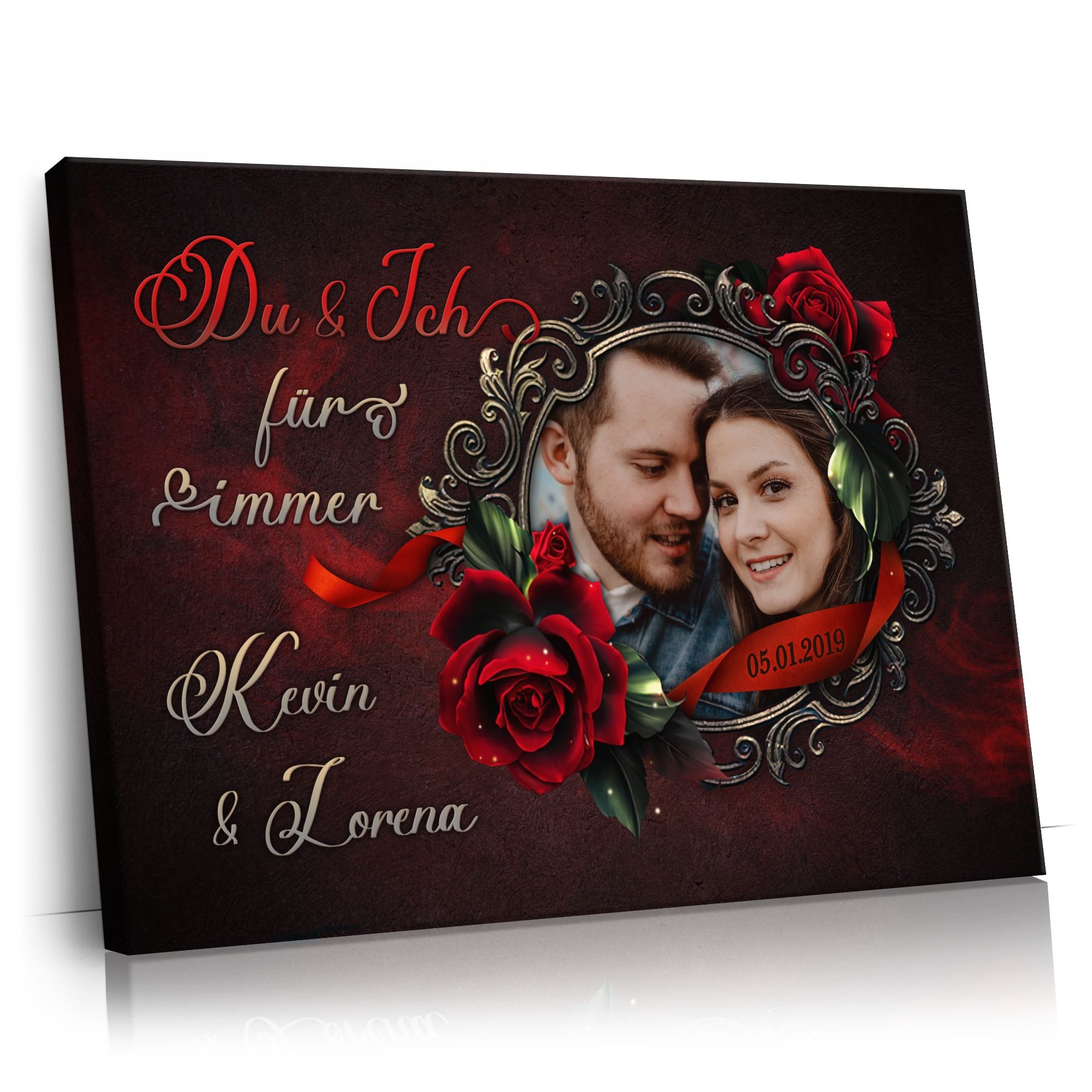 Personalisierbares Geschenk Rose für Dich