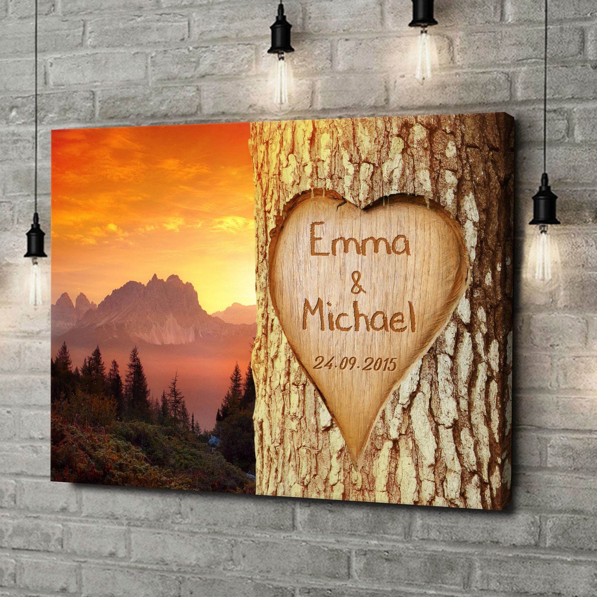 Liebesleinwand als Geschenk Verewigte Liebe