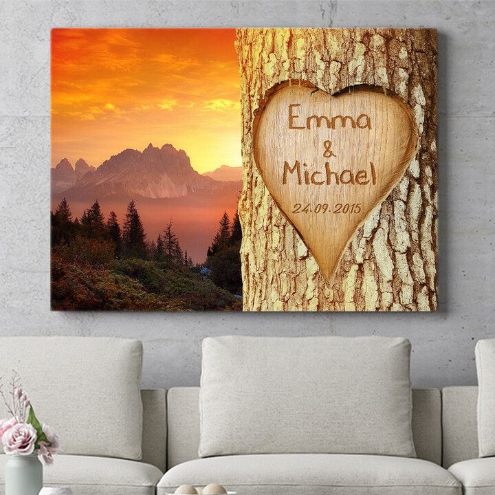 Personalisiertes Wandbild Verewigte Liebe