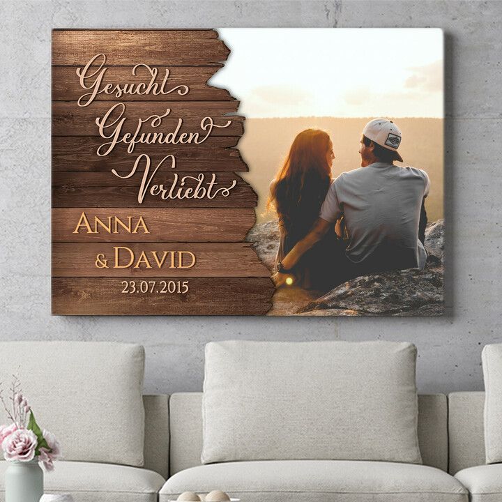 Personalisiertes Wandbild Gesucht & Gefunden