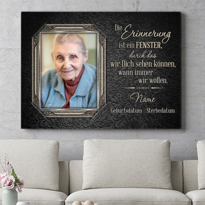 Personalisiertes Wandbild Fenster der Erinnerung