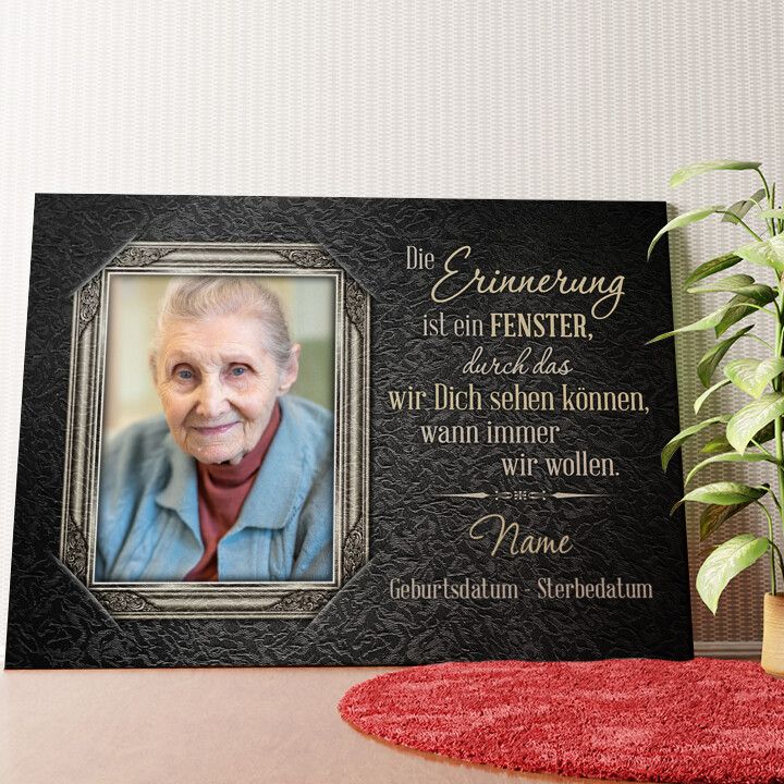 Fenster der Erinnerung Wandbild personalisiert
