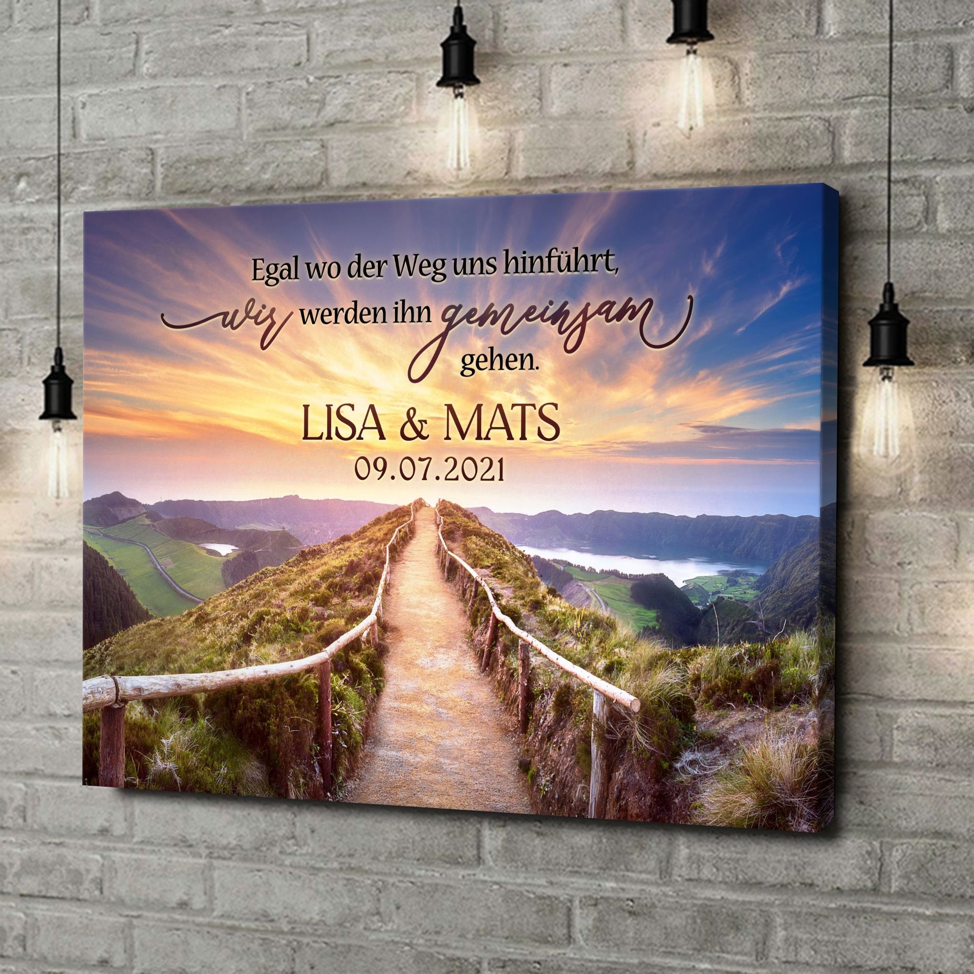 Liebesleinwand als Geschenk Pfad der Liebe