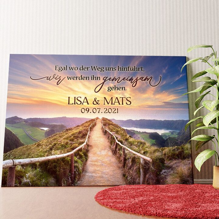 Pfad der Liebe Wandbild personalisiert