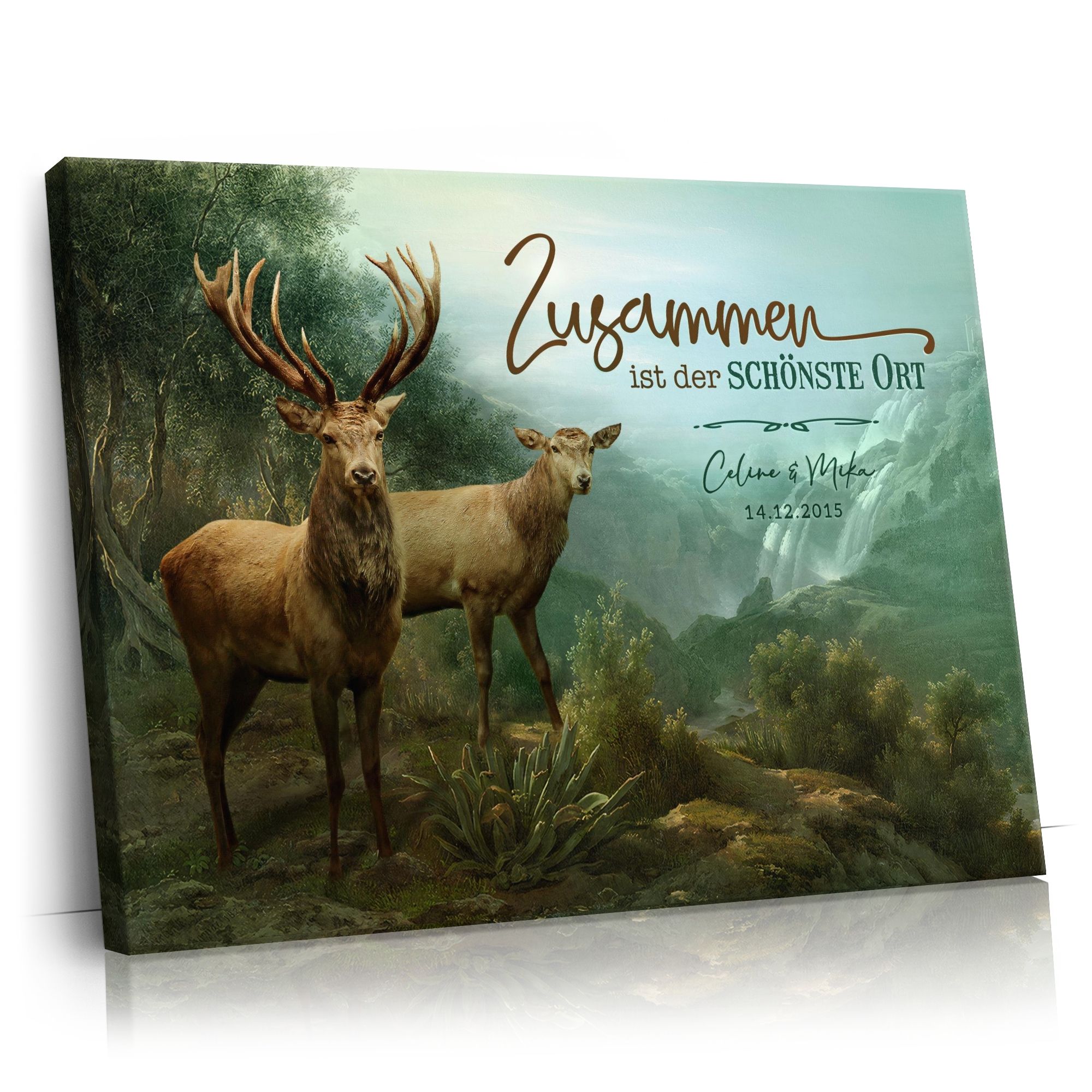 Personalisierbares Geschenk Verliebte Hirsche