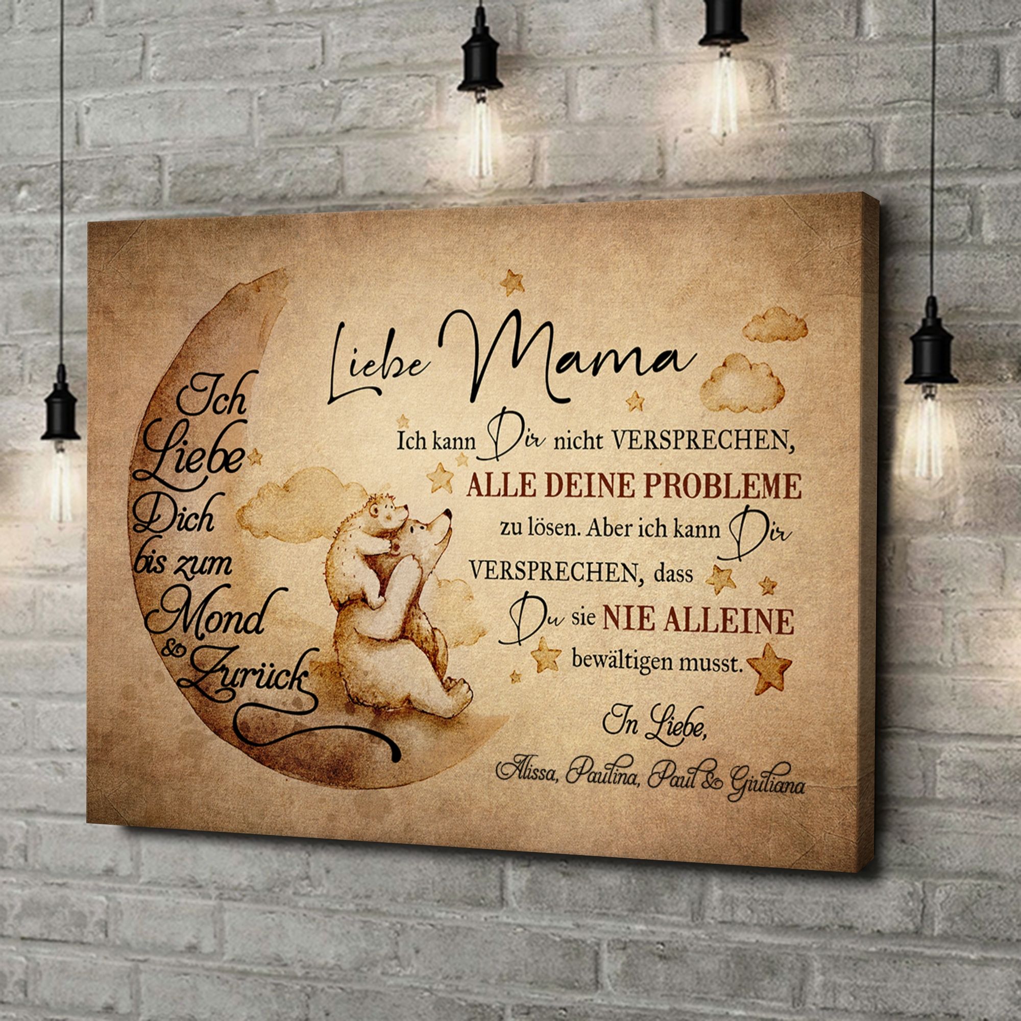 Liebesleinwand als Geschenk Niemals alleine